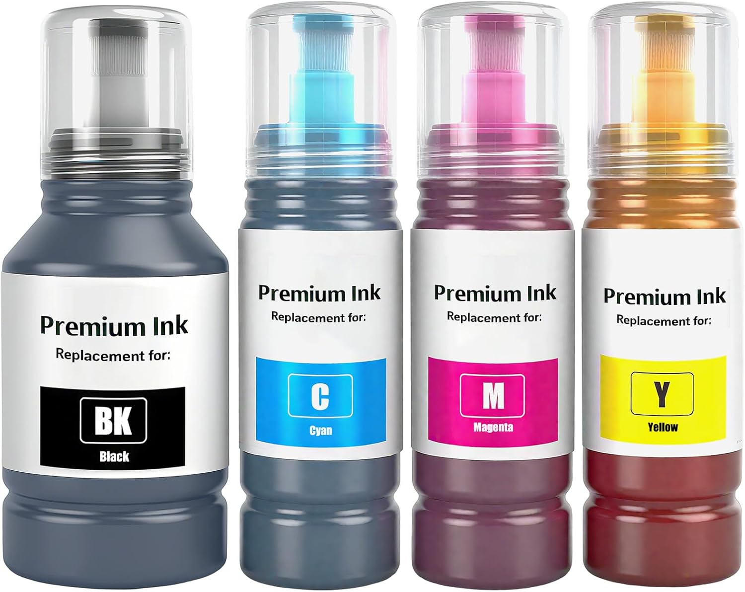Compatible Ink Refill Bottles Remanufactured for E542 for ET-5850 ET-5880 ET-5150 ET-5170 ET-5180 ET-5800 ET-16600 ST-C8000 ST- C8090 Printer (BK/C/M/Y)
