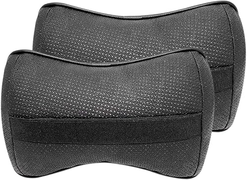 Miniatura 3 de LINGSHI Almohada colgante para asiento de automóvil reposacabezas cómoda almohadilla con patrón de logotipo de automóvil accesorios de automóvil 2