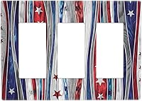 Vista 100 de Azulejo mediterráneo azul de 1 banda cubierta de toma de corriente Talavera mosaico mexicano marroquí mosaico dispositivo de palanca individual