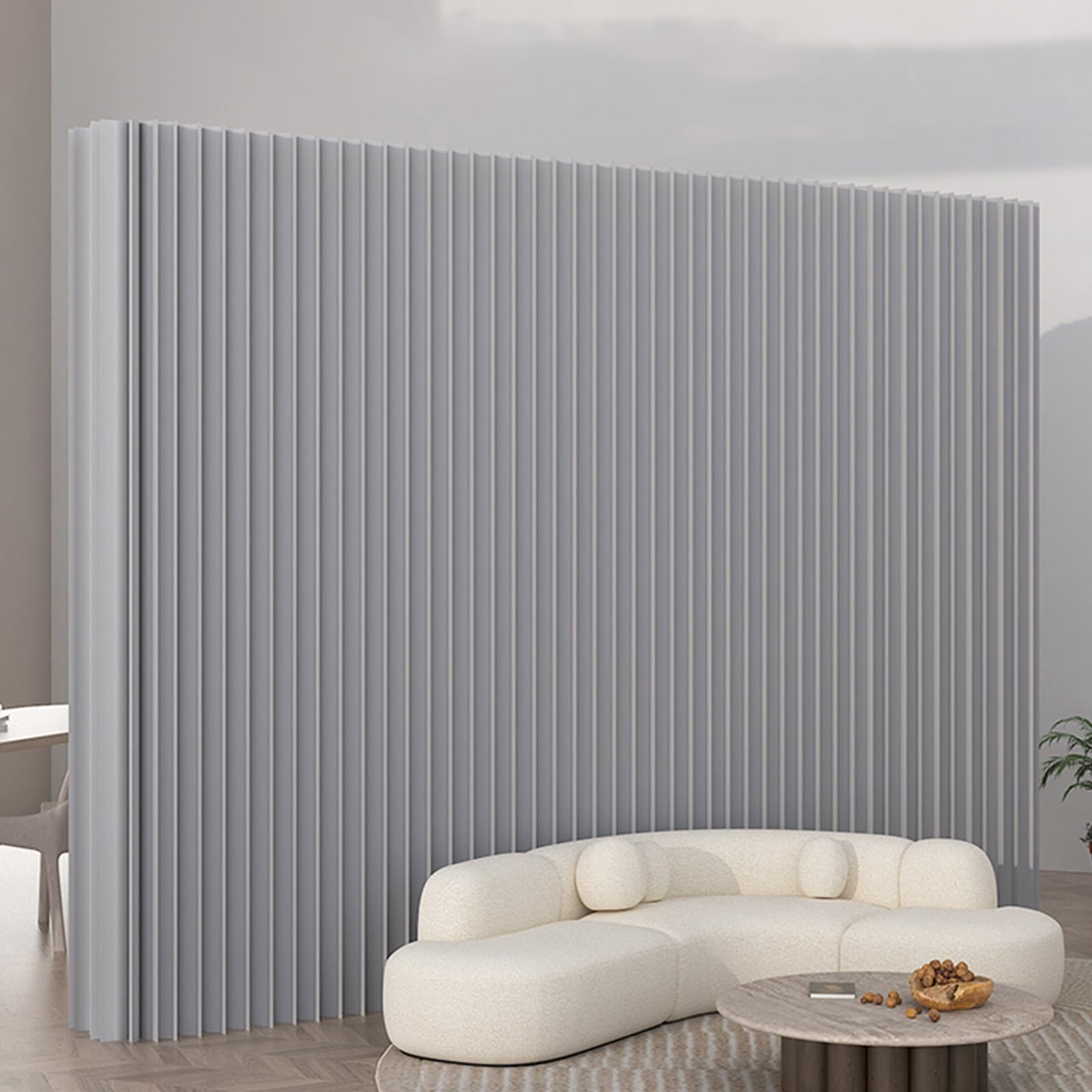 Room Dividers - Portable Folding Paper Partition for Indoor Separation, Retractable Wall Divider for Privacy and Space Management