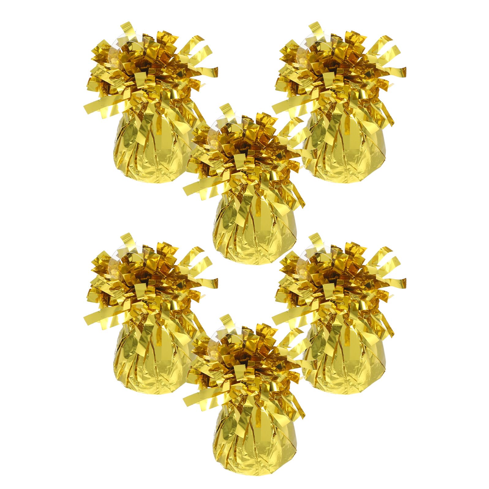 6 Stück Teiliges Metallic Ballongewicht in Gold Robustes Ballonbeschwerer für Helium Luftballons für Geburtstags- Abschluss Partydekorationen Einfache Befestigung für Festliche