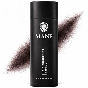 Mane Hair Building Fibers for Women & Men, for Fine & Thinning Hair, Thicker Fuller Looking Hairstyle, Conceal Bald Spots - Dark Brown
