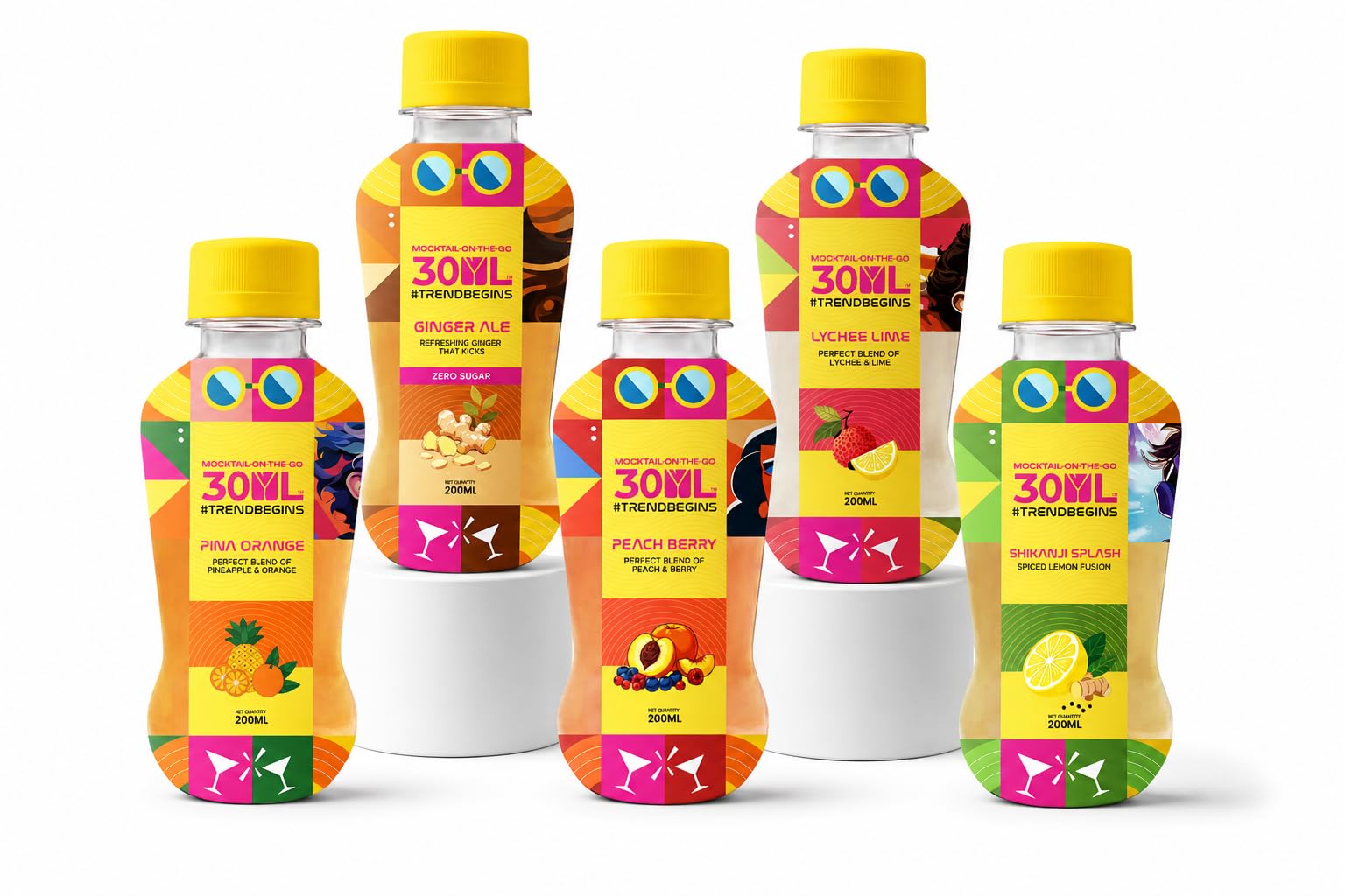 30ML's Premium Pocket Mocktail Assorted Pack | Ready-to-Drink | Pack of 12 | Carbonated (200ml per bottle)-image-16