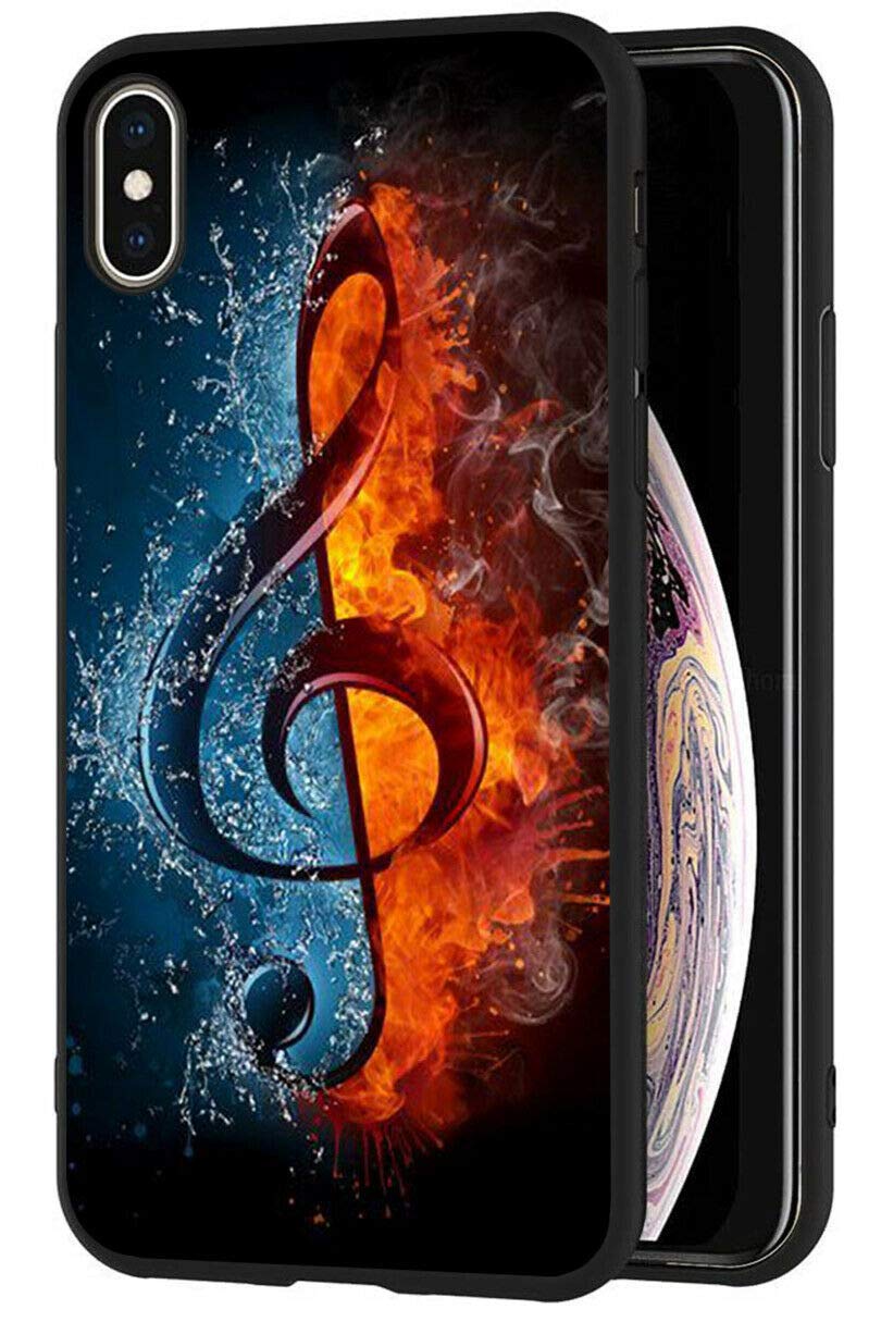 Mixroom Cover Per OPPO A91 - Custodia Morbida In TPU Con Stampa Musicale E Chiave Di Violino - Protezione Antiurto E Antigraffio - Colore C40