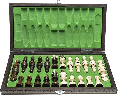 Miniatura 2 de Hermoso juego de ajedrez de madera hecho a mano con tablero de madera y piezas de ajedrez hechas a mano - Productos de idea de regalo (18.5" (47 cm))