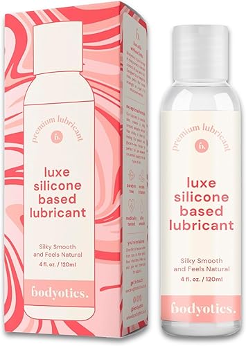 Bodyotics Lubricante personal de silicona premium, hipoalergénico, fórmula de larga duración, sin manchas, comestible y agradable al tacto, versátil
