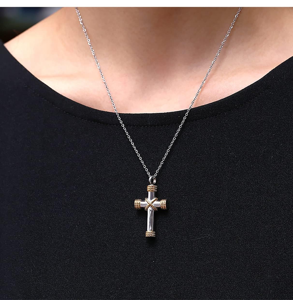 Collier Pendentif Croix Flèche Simple - Bijou Unisexe Classique - Cadeau Homme/Femme - YAHOYA