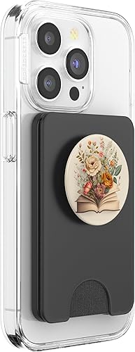Miniatura 10 de Librarian Flowery Book Lover Bookish Floral Aesthetic PopSockets intercambiables PopGrip