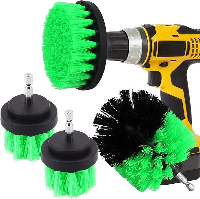 Drill Brush Attachment Set, DRLIFE 4pcs Car Detailing Kit MultiPurpose Soft Bristle Power