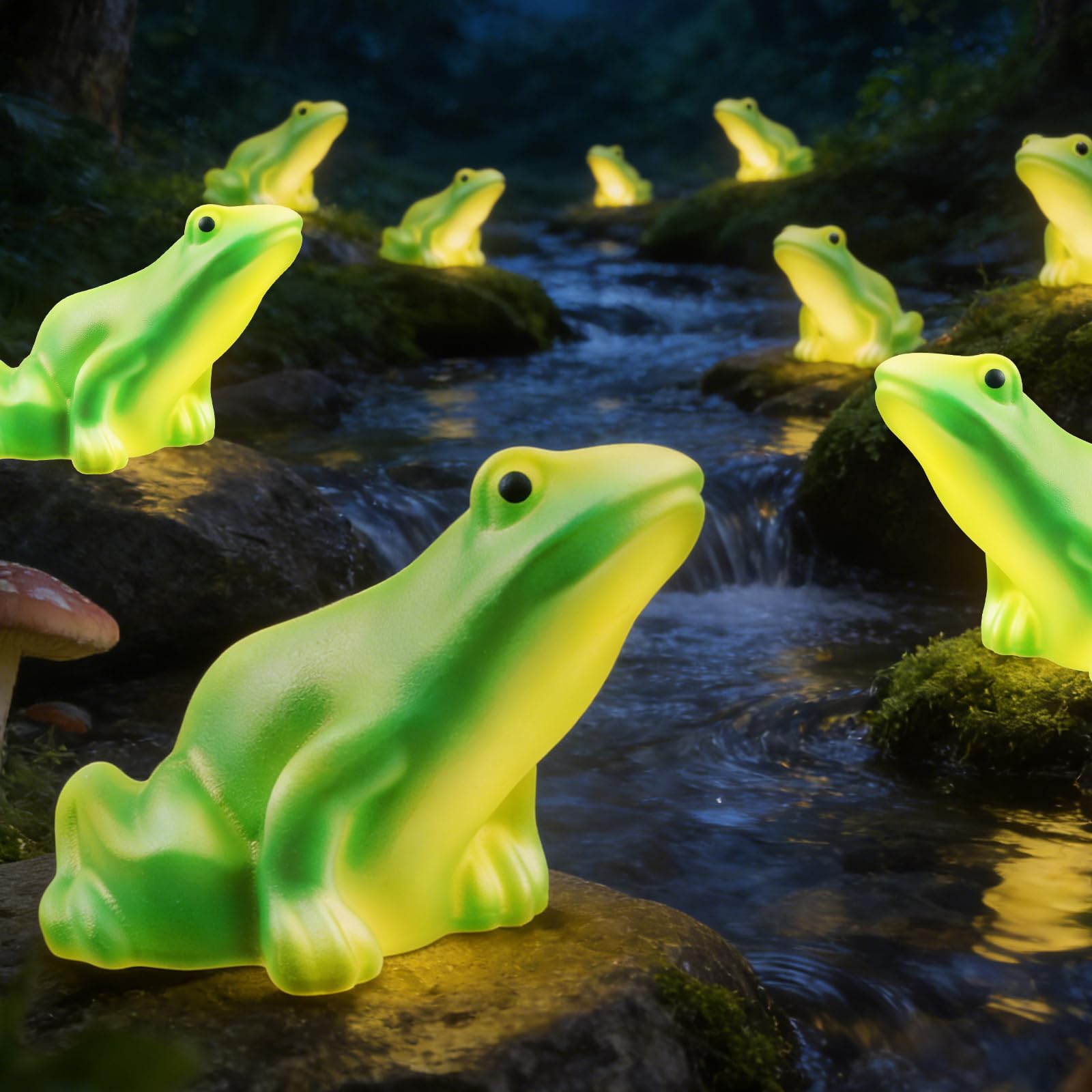 Photo 1 of ***UNTESTED/ POSSIBLY FOR PARTS**** BeHiller Solar Frog Path Lights Outdoor for Garden Art Decor,6PACKS Frog Easter Yard Decorations,Frog Lights for Housewarming Gifts,Lawn Ornament,Gardening Gifts for Grandma,Women,Mom Day,House Decor