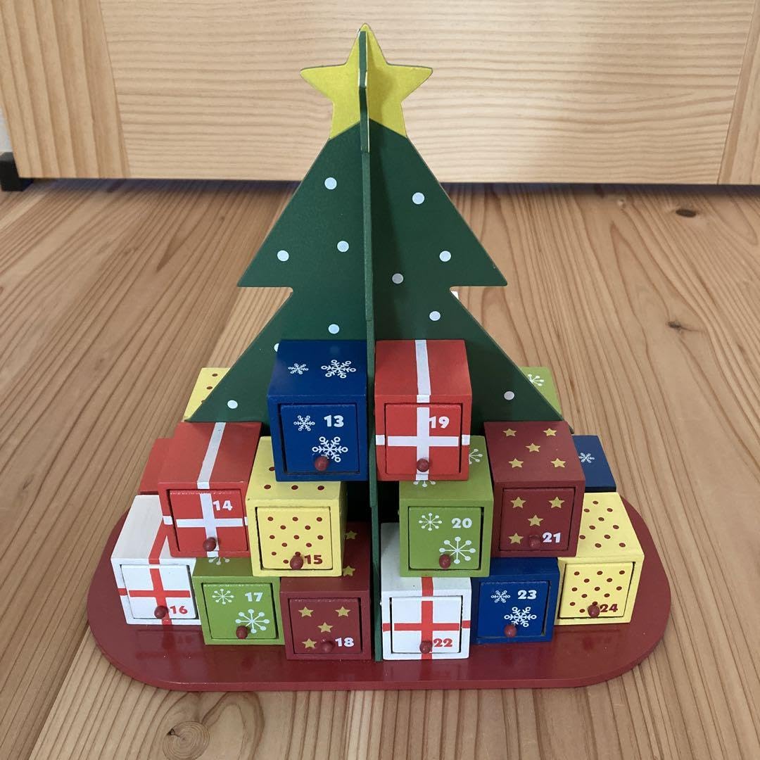 Amazon.co.jp: カルディ 木製立体アドベントカレンダー クリスマス