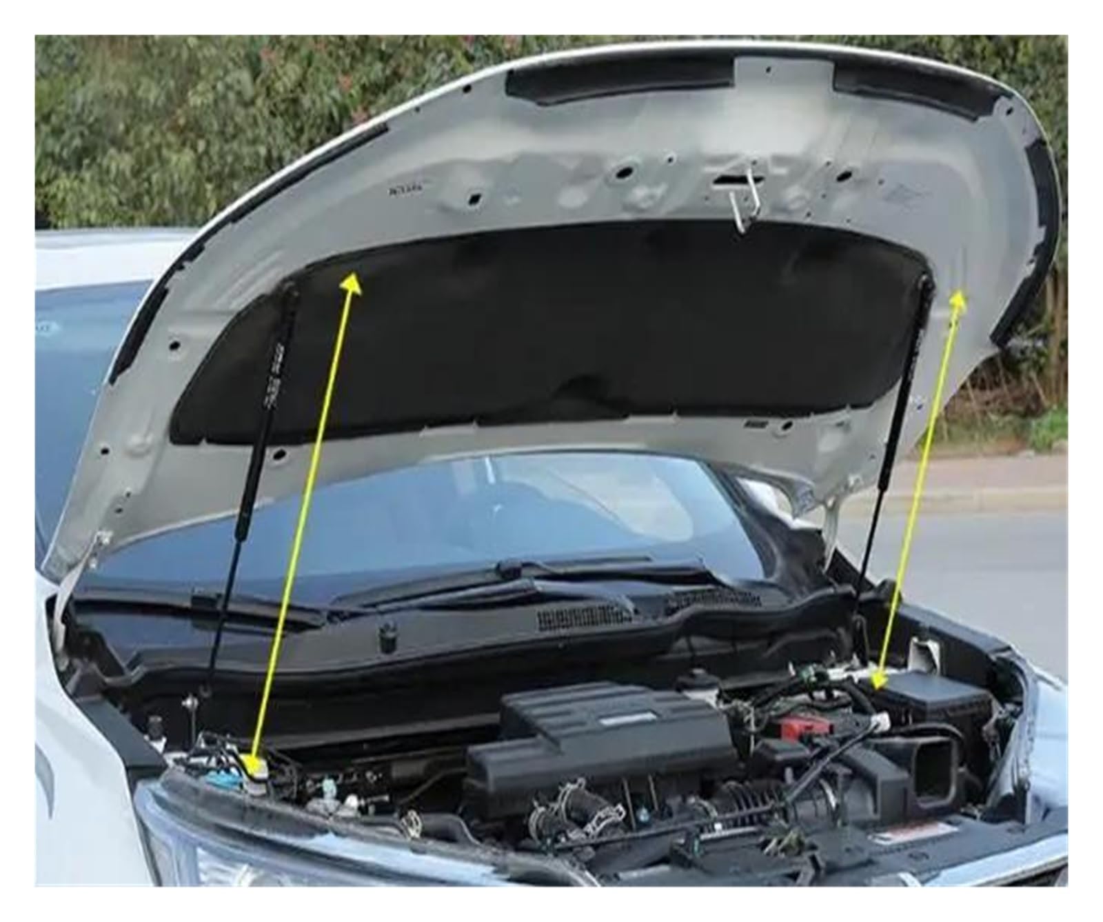 Klappenhalter Für Honda CR-V (2012–2016) – Gasfeder-Set Aus Carbon-Optik, 2x Motorhauben-Dämpfer, Einfach Zu Montieren, Kein Bohren Nötig