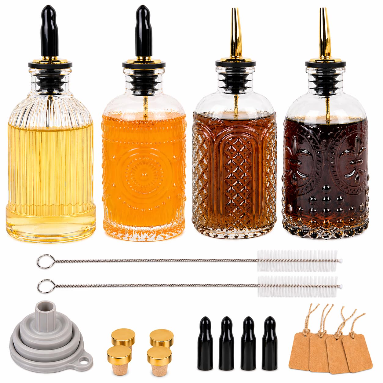 Photo 1 of *See Clerk Notes* Coffee Syrup Dispenser Simple Bottles -Glass Oil Honey Olive Bar Container