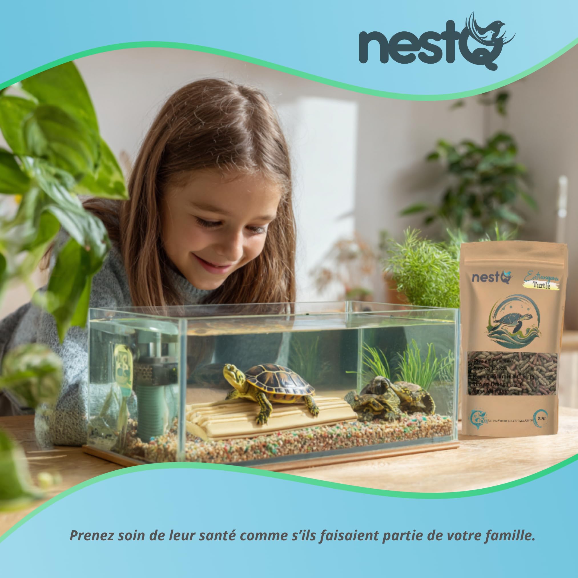 Nourriture Tortues D’Eau Granulés Flottants pour Tortues Aquatiques Alimentation Complète Riche en Calcium Favorise La Croissance Et Renforce La Carapace 200g