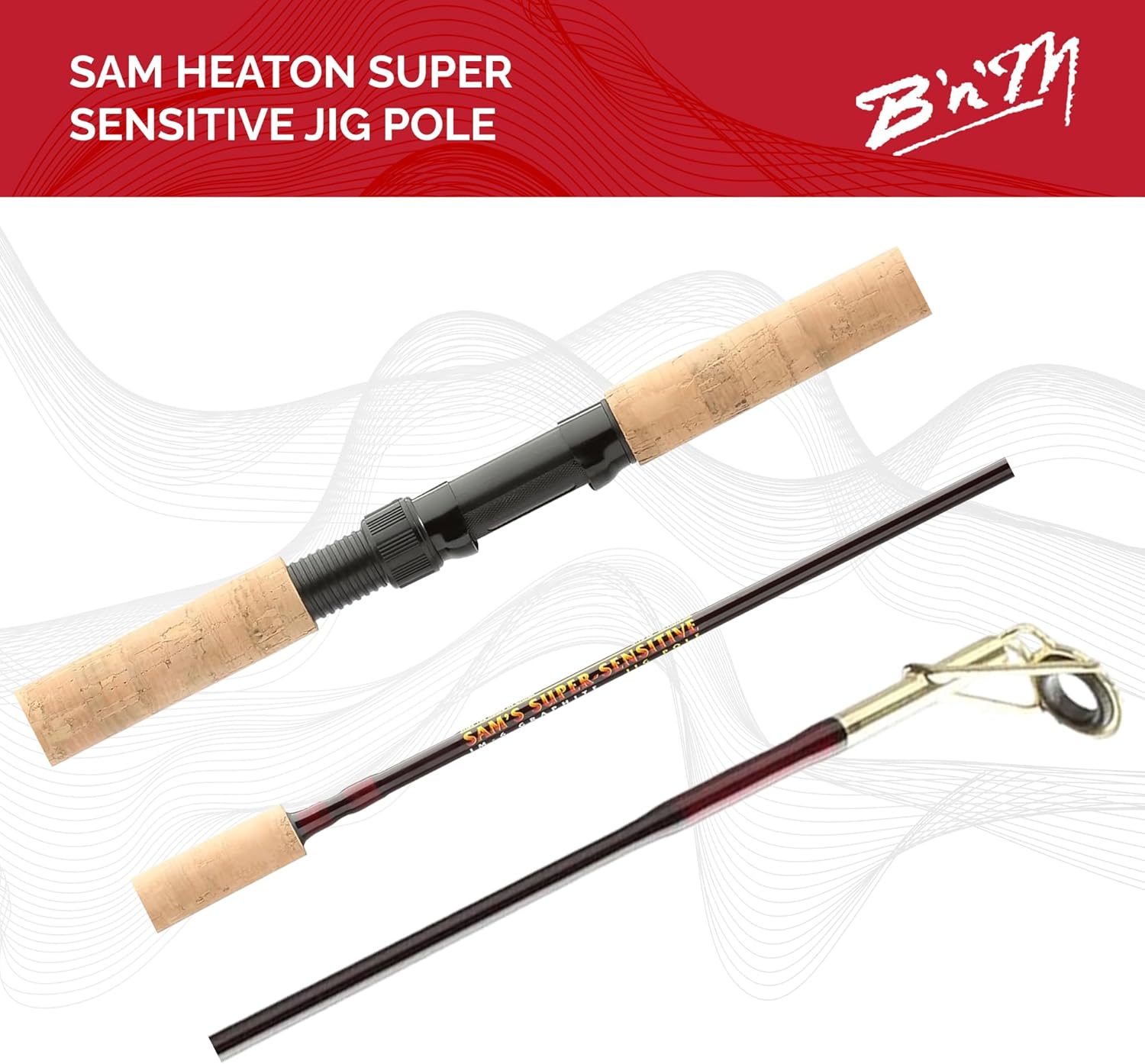 B'n'M Poles - Sam Heaton Super Sensitive Jig Pole, 9 Foot (2 Sections)