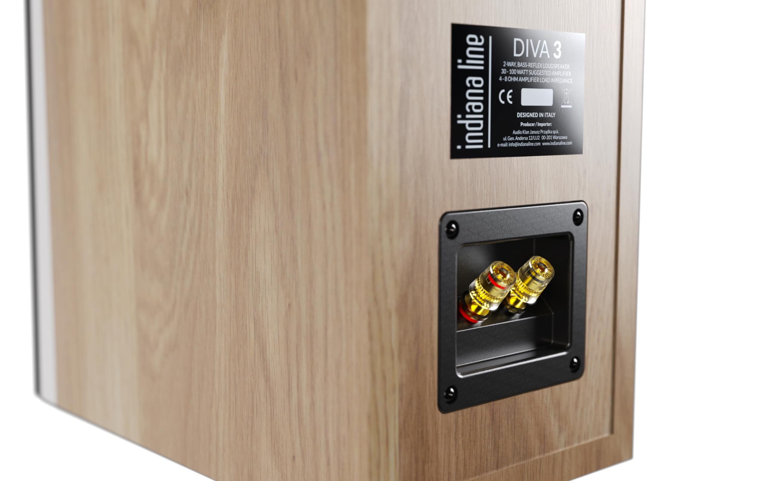 Indiana Line Diva 3 di diffusore da scaffale - coppia (bianco/noce)