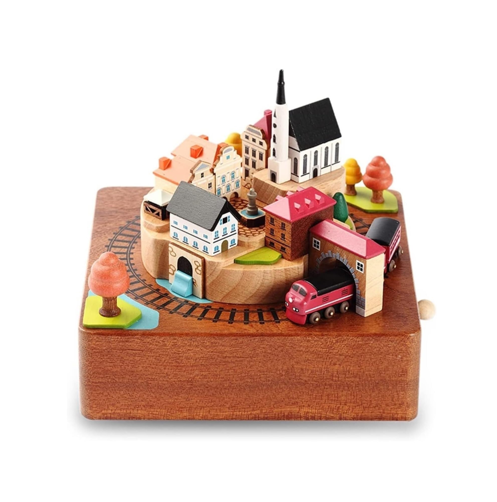 Caja Musical con Mecanismo de Madera Tallada, Caja Musical de Cuerda, Regalo para Navidad, cumpleaños, San Valentín (1), 1