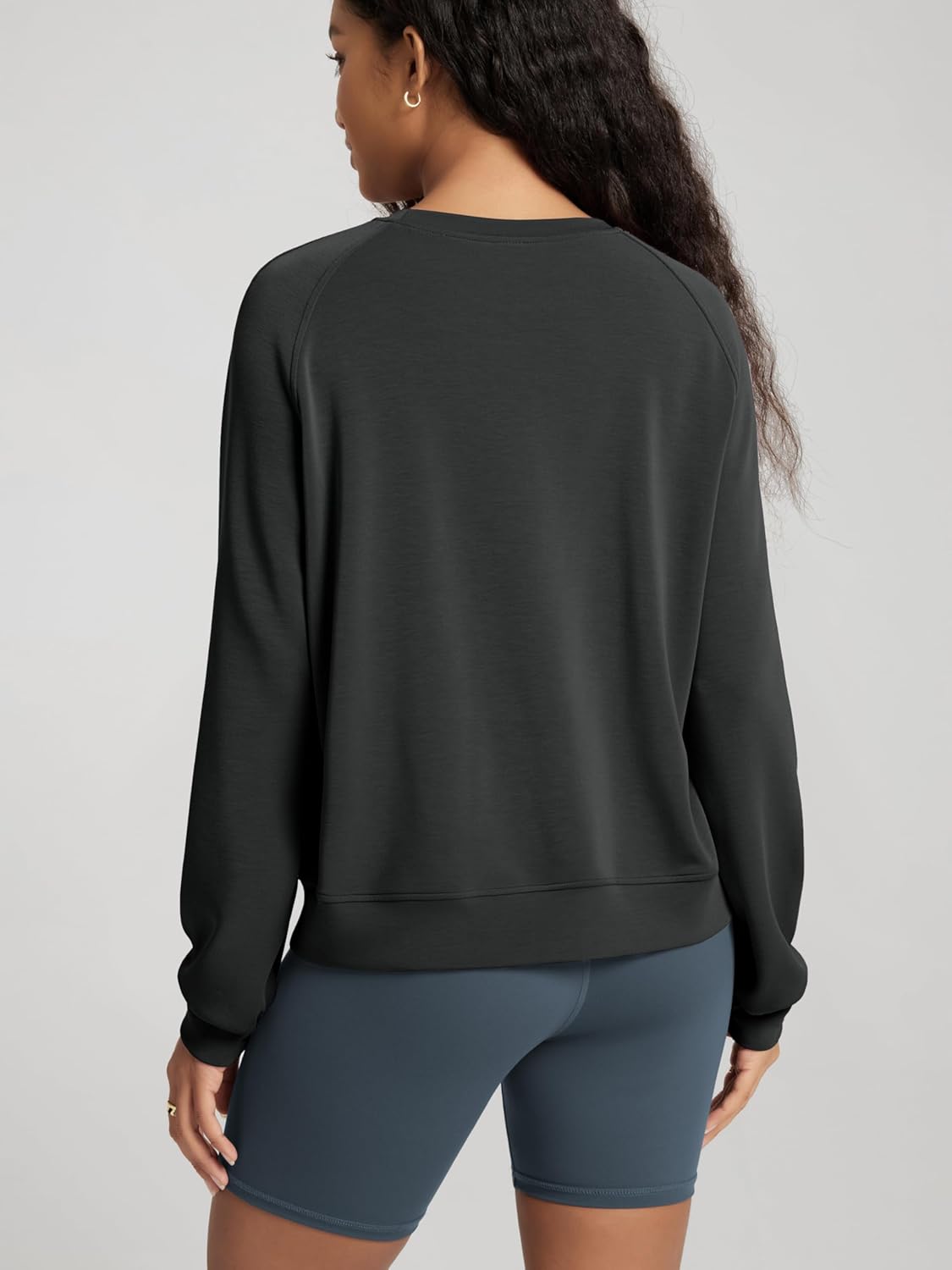 ODODOS Modal Soft Raglan Long Sleeves Sweatshirts for Women Oversized Crew Neck Pullover Tops - Image 2