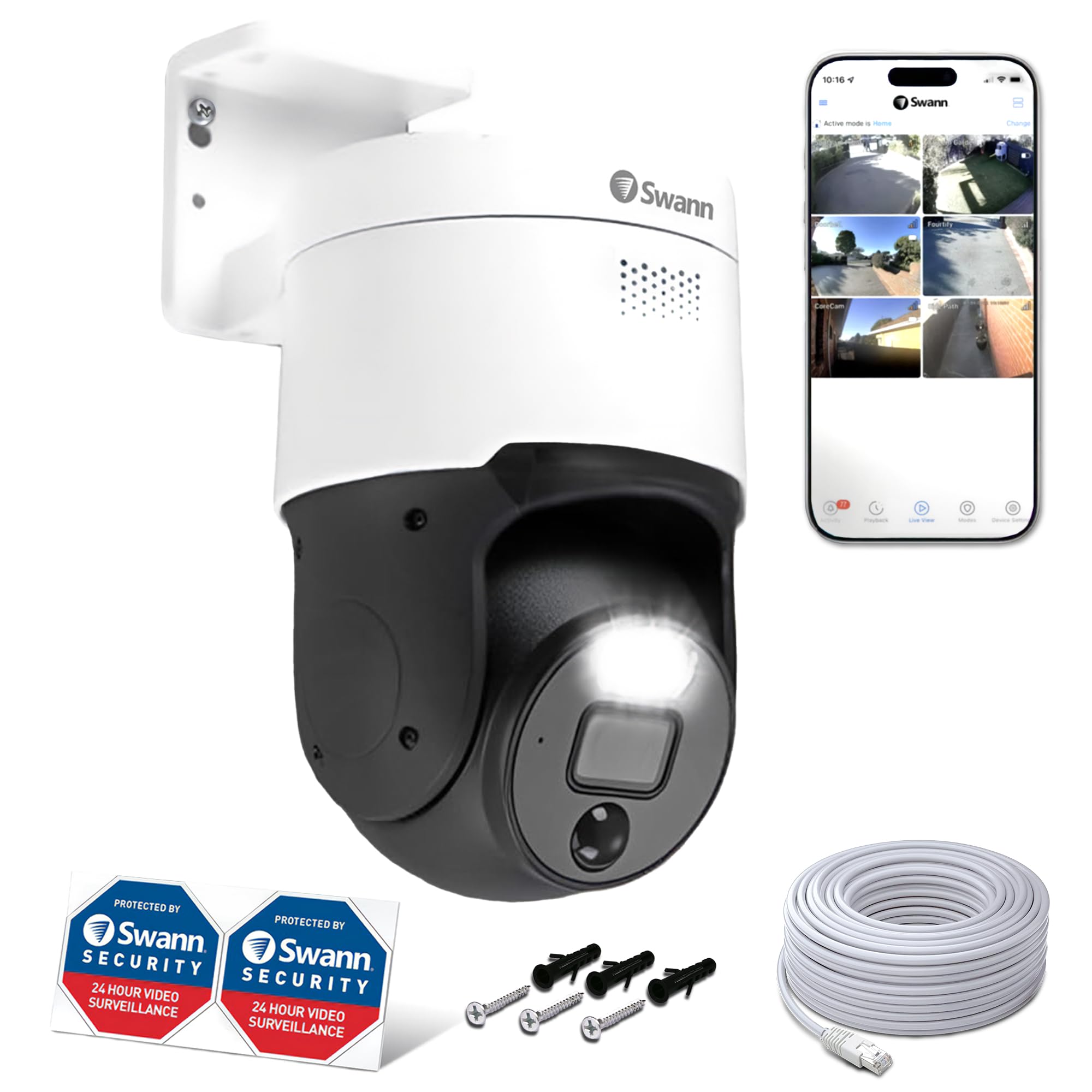 Amazon.co.jp: Swann NVRレコーダー 増設用 セキュリティカメラ 4K