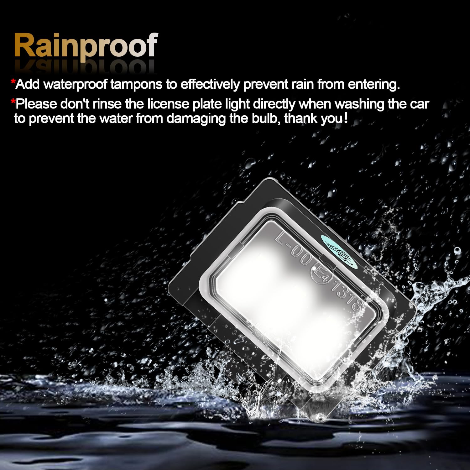 WinPower Oświetlenie tablicy rejestracyjnej LED Numer Białe żarówki kompatybilne z W204 W205 W216 W218 W212 W213 W221 W222 W223 W231 CLA, 2 sztuki