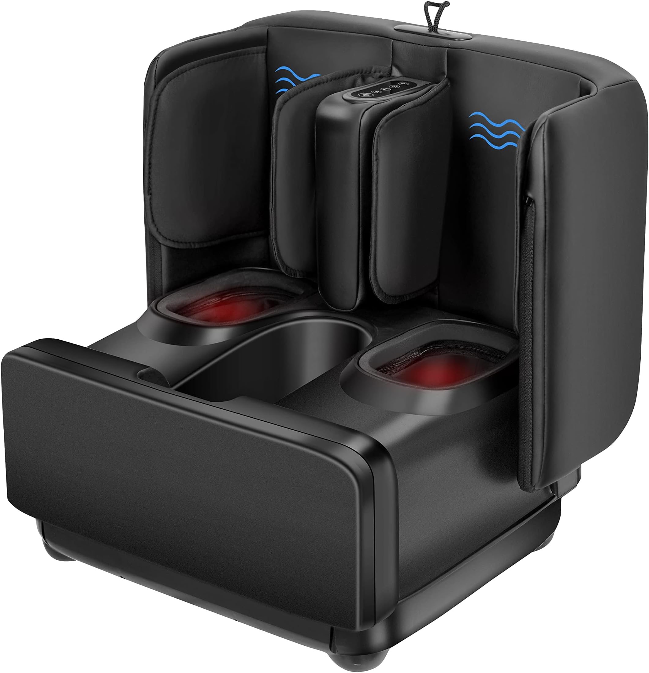 Comfier 2 in 1 Foot Massager Machine & Ottoman Foot Rest, Shiatsu Foot and Calf Massager with Heat, Kneading, Vibration, Compression Massagers for Feet,Calf, Ankle, Leg, for Tired Muscles