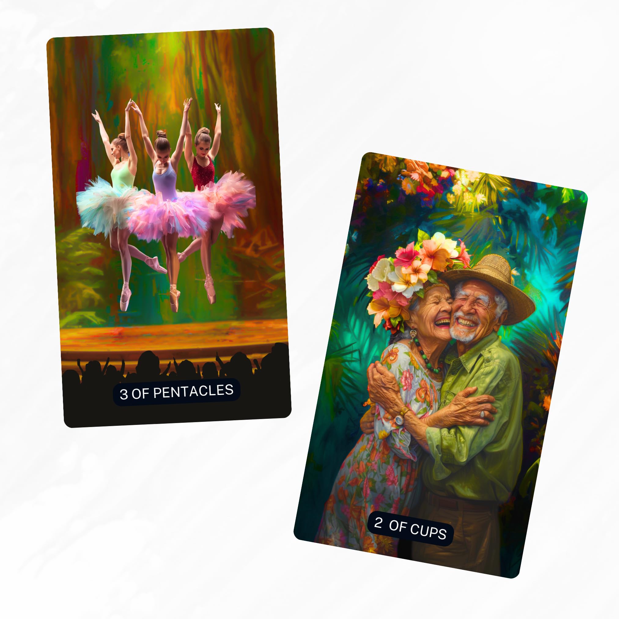 Talia Tarot Heartlight 78 kart ze złotym wykończeniem dwujęzyczna niemiecki angielski