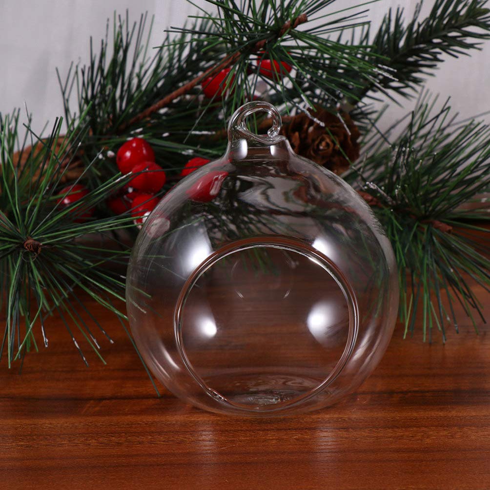 Veemoon Bola de Adornos Rellenables Transparentes de 3 Piezas Adorno de Esfera Rellenable de Plástico para El Árbol de Navidad Adornos de Árbol de Vacaciones Rellenables para La
