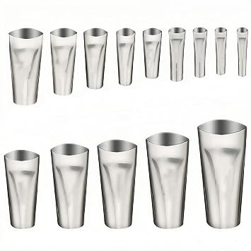 Caulk Finisher Kit Stainless Steel Caulking Nozzle Tips Reusable Caulking Nozzle Coating Caulking Tool Kit Replacement 14pc