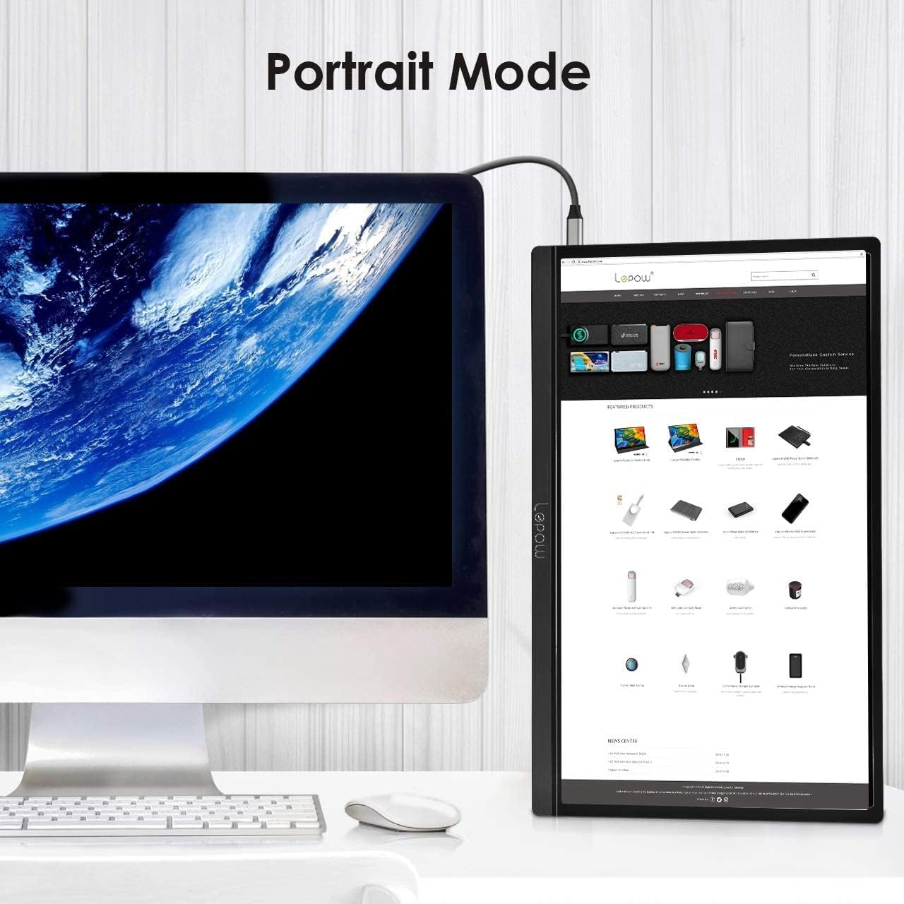 Up To 40% OFF Portable Monitor - Lepow Upgraded 15.6 Inch 1920 x 1080 Full HD IPS Eye Care Second Screen Ultra-Slim Computer Game Display with Mini HDMI Type-C Port Speakers for Laptop PC MAC PS4 Xbox Phone