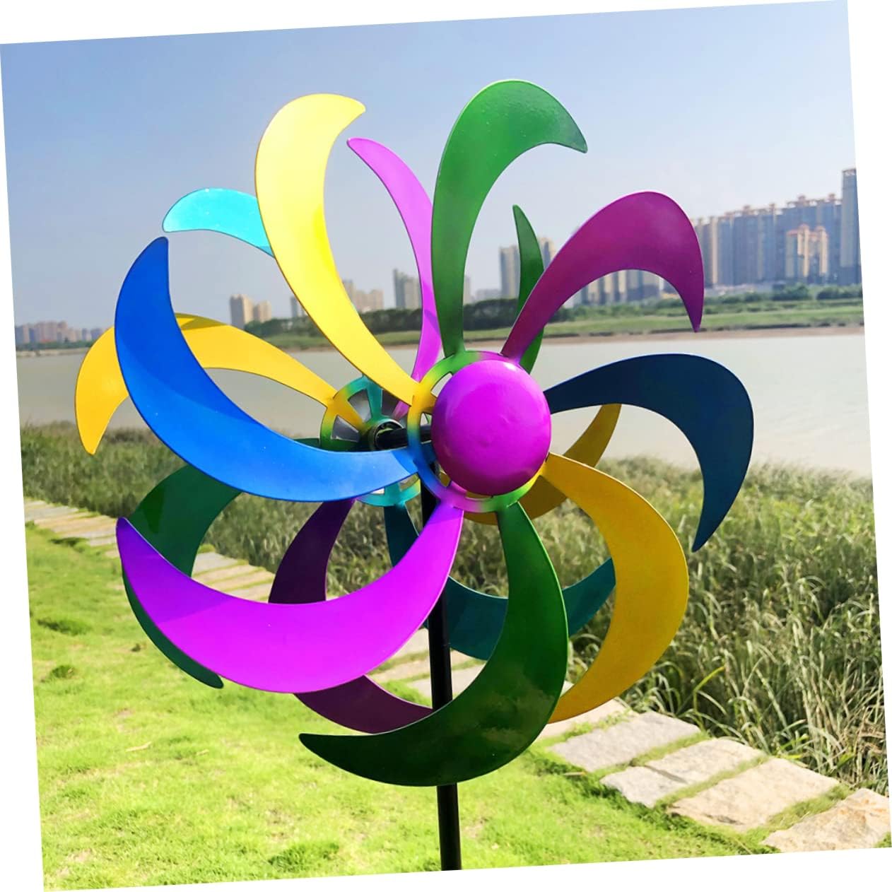 VICASKY Outdoor Landscape Windmill Garden Windmill Adornment Decorative Pinwheel for
