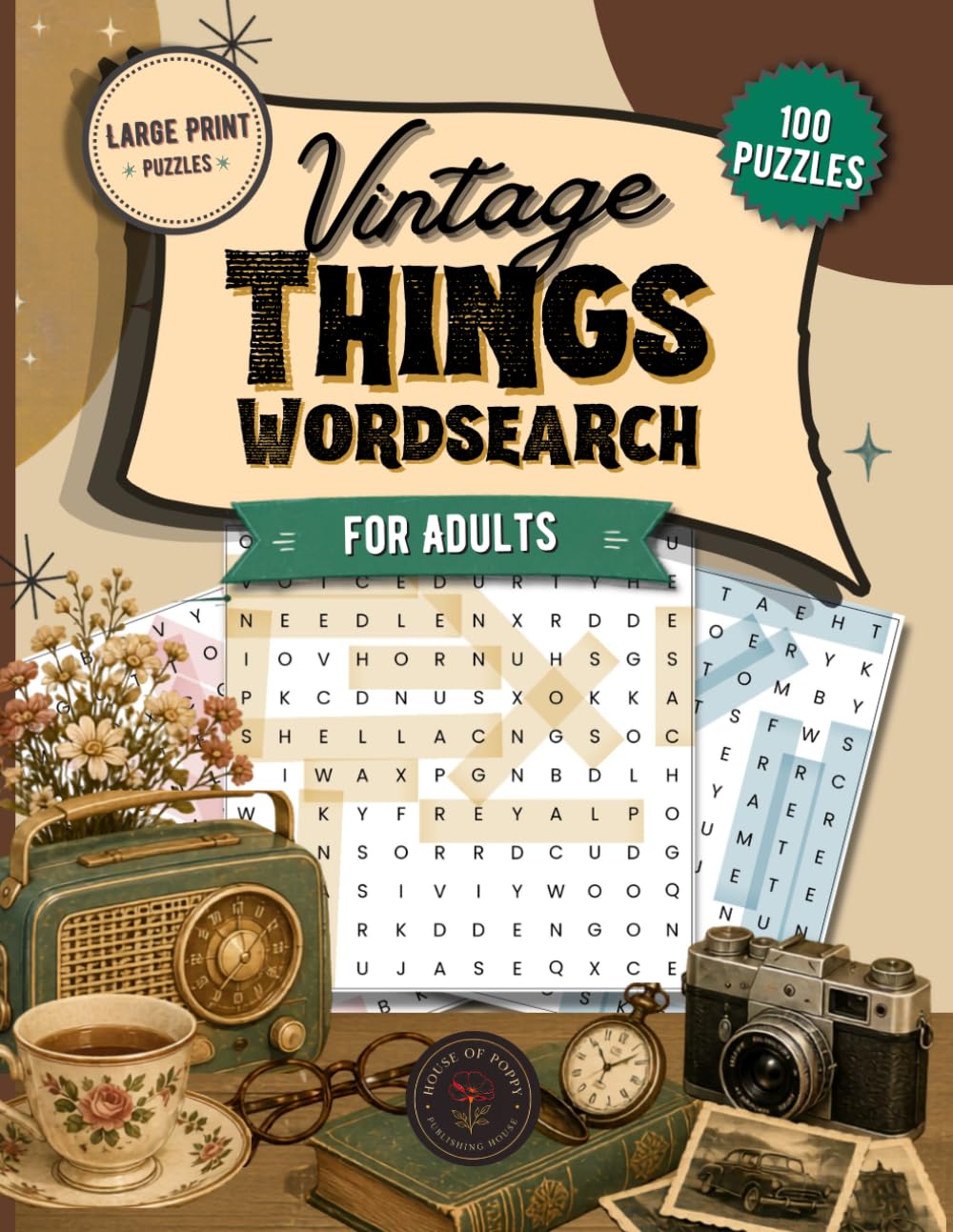 Vintage Things Wordsearch Book: 100 Large Print Puzzles for Seniors and Adults