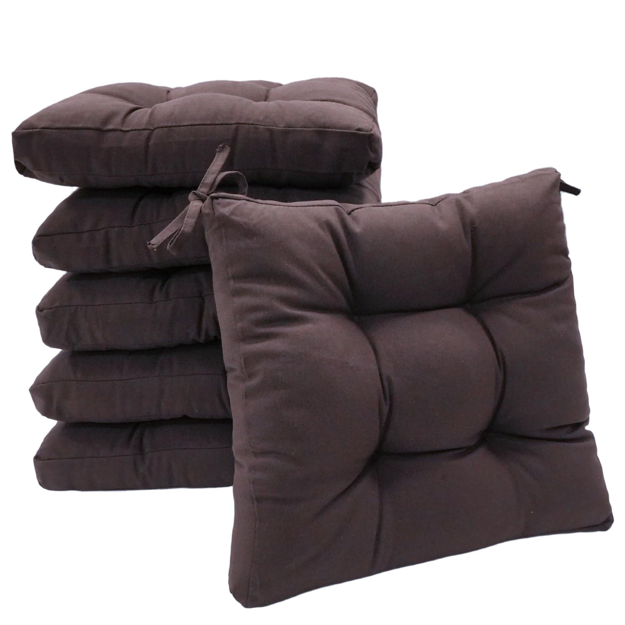 Viste tu hogar Pack 2 Cojines para Silla, 40x40x5 CM, Efecto Tridimensional, Relleno de 100% Poliéster, Ideal para Comedor, Terraza, Salón y Restaurante, Color Raya Beige, Fabricado en España — view 26