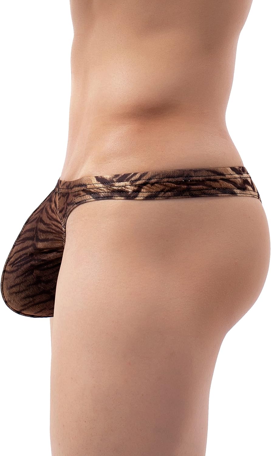 iKingsky Men's Tiger Stripes Thong Breathable T-back Underwear Low Rise Sporty Under Panties for Men - Image 6