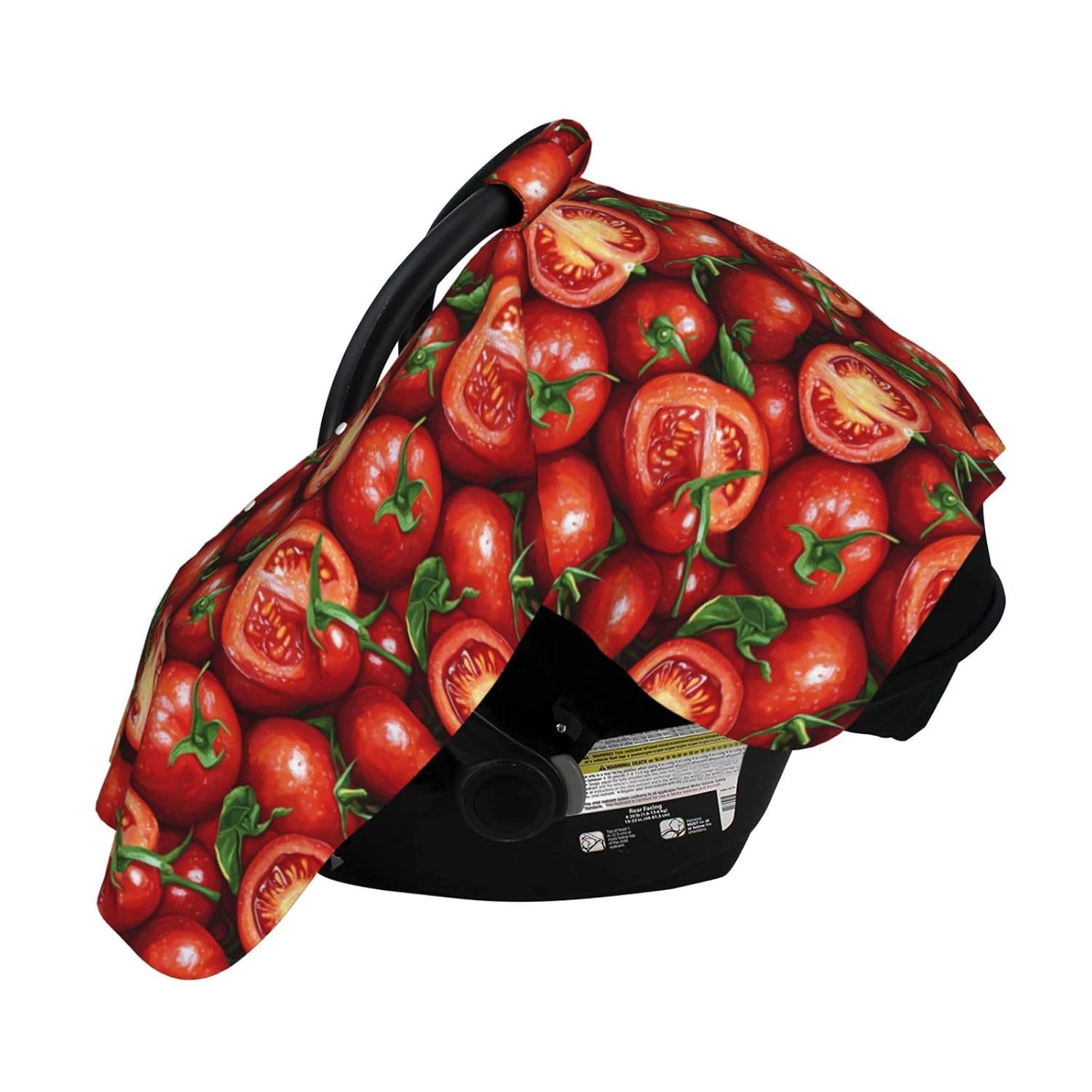 Realistic Tomatoes Print Baby Car Seat Covers, Breathable Nursing Cover Breastfeeding Cover, Cute Stroller Covers, Multi-use Infant Carseat Canopy, Baby Boys Girls Newborn Essentials