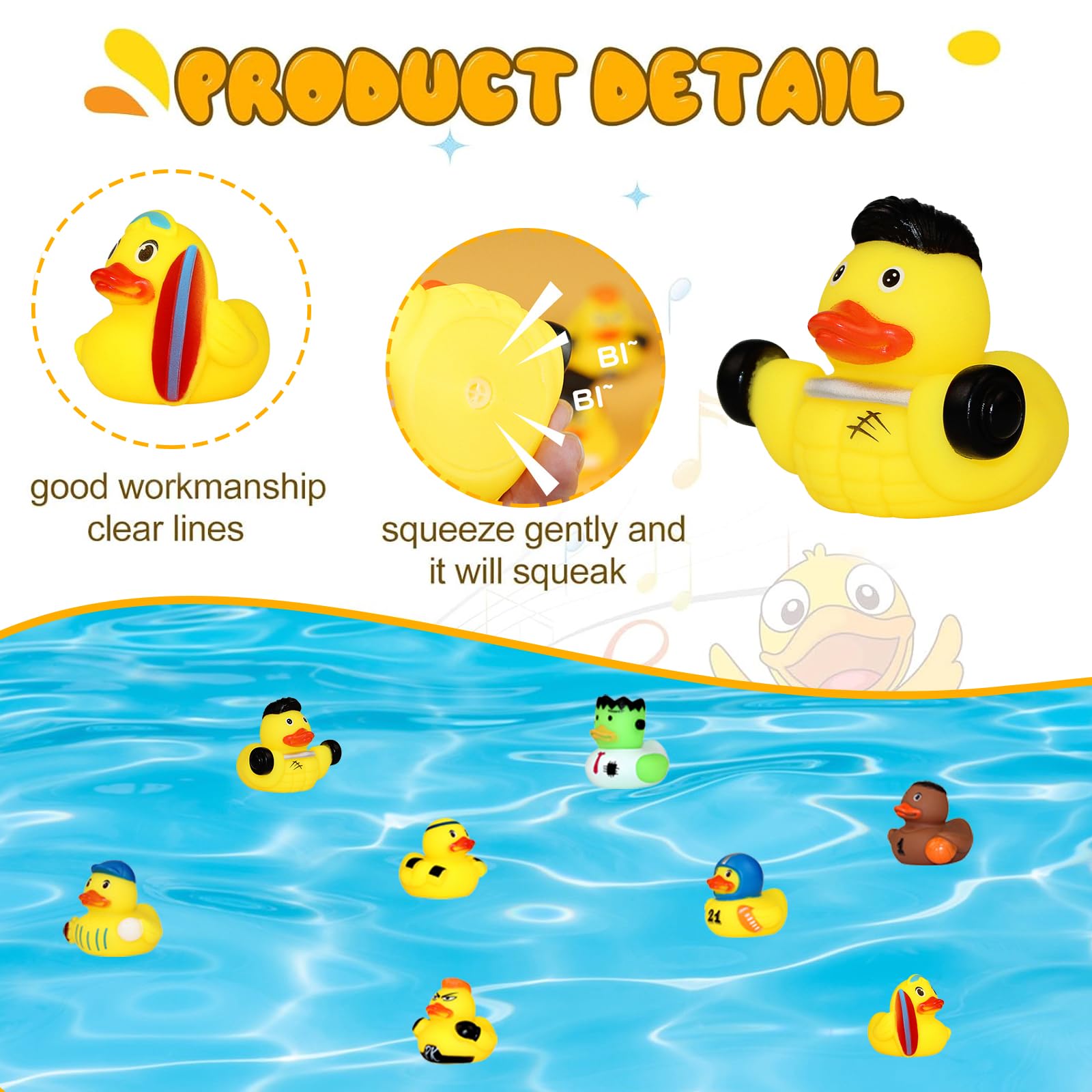 Huasean Anatre assortite, Paperelle di Gomma Colorate e, Decorazioni a Forma di per bomboniere per Feste di Compleanno in Doccia, fantastiche papere di Gomma per Feste estive in Piscina