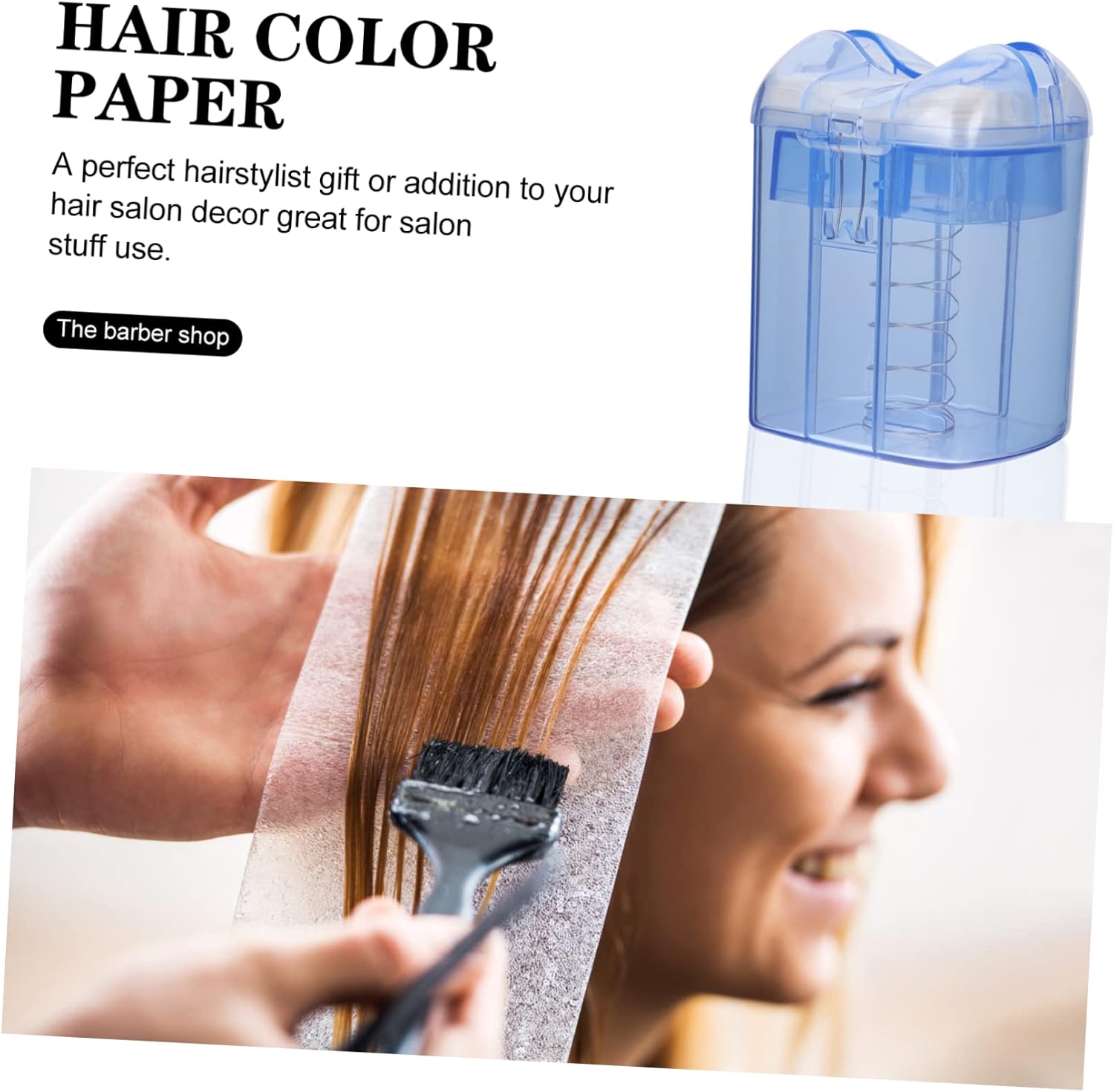 Hair Coloring Paper Box Transparent Perm Paper Dispenser Portable Storage Case for Salon and DIY Hair Perm Accessories Organizer 4.52X3.30X2.83In