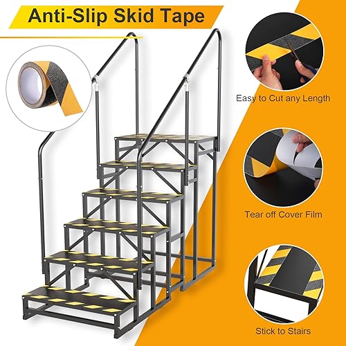 Miniatura 38 de Escalones de caravana con pasamanos, escalera de 4 escalones para bañera de hidromasaje con pasamanos, escaleras portátiles para caravana de 5ª