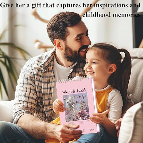 Miniatura 103 de Cuaderno de bocetos de 9 x 12 pulgadas, bloc de bocetos con espiral superior, paquete de 1 bloc de 100 hojas (68 libras/3.53 oz/m² - 100 g/m2)