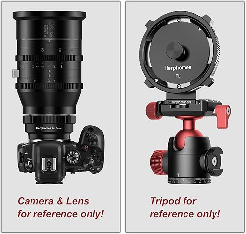 Miniatura 4 de PL-EOS R Adaptador de montaje de lente para cámaras PL a Canon EFR cámaras EOS R, RF, R5, R6, R7, etc., con una tapa de metal trasera y una tapa