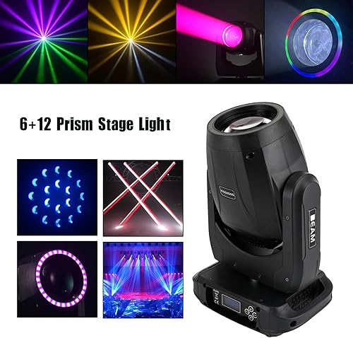 Miniatura 3 de 200 W cabeza móvil LED RGBW GOBO haz 6+12 Prisma etapa luz DMX para DJ Disco KTV Party Show