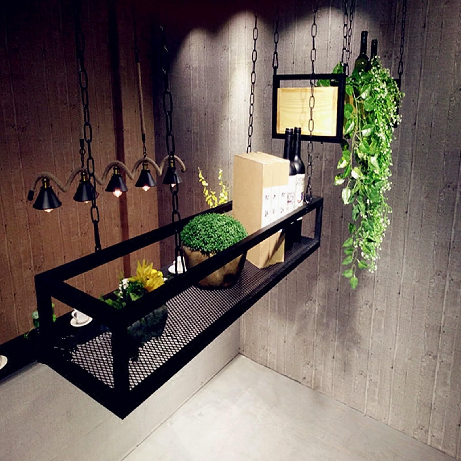 Étagère de plafond moderne pour créer un jardin suspendu dans votre cuisine