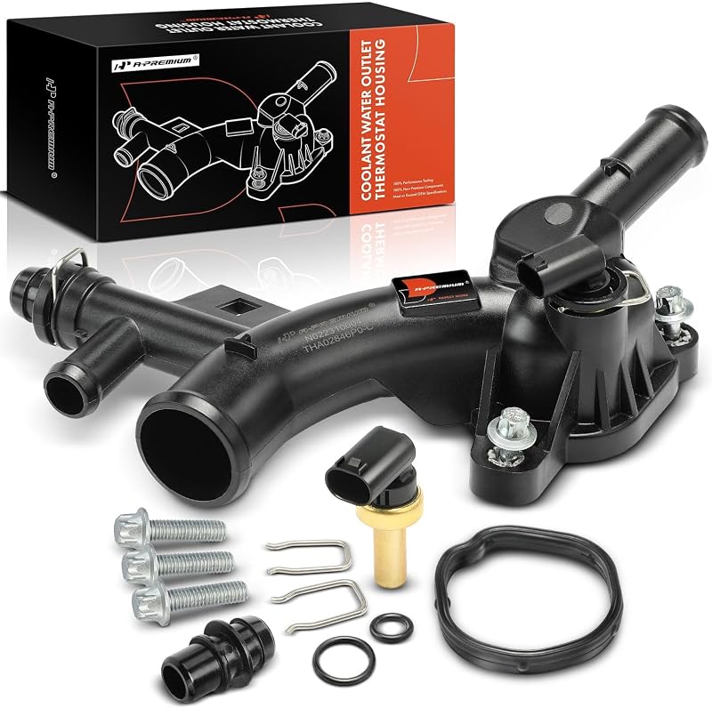 Carcaça da válvula termostática A-Premium com saída de água e sensor para Chevrolet Trax, Sonic, Cruze e Buick Encore