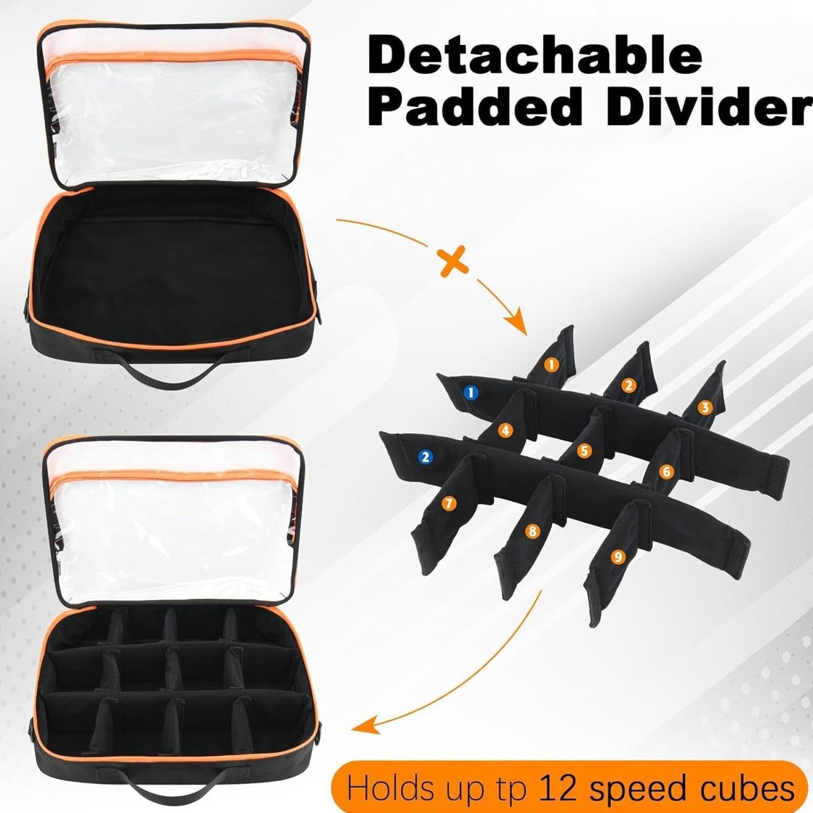 Speed Cube Étui souple et portable avec séparateurs amovibles