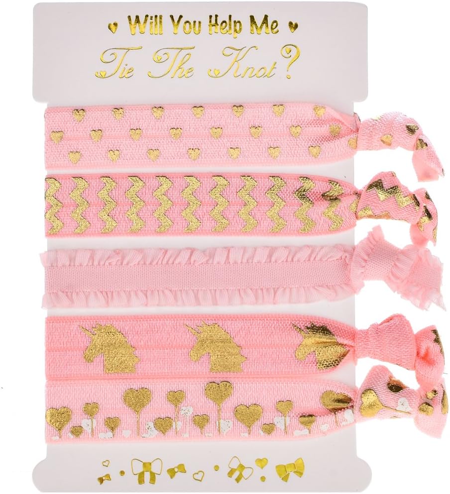 DDazzling Girls Unicorn Hair Ties Elastic Hair Ties Party Favors