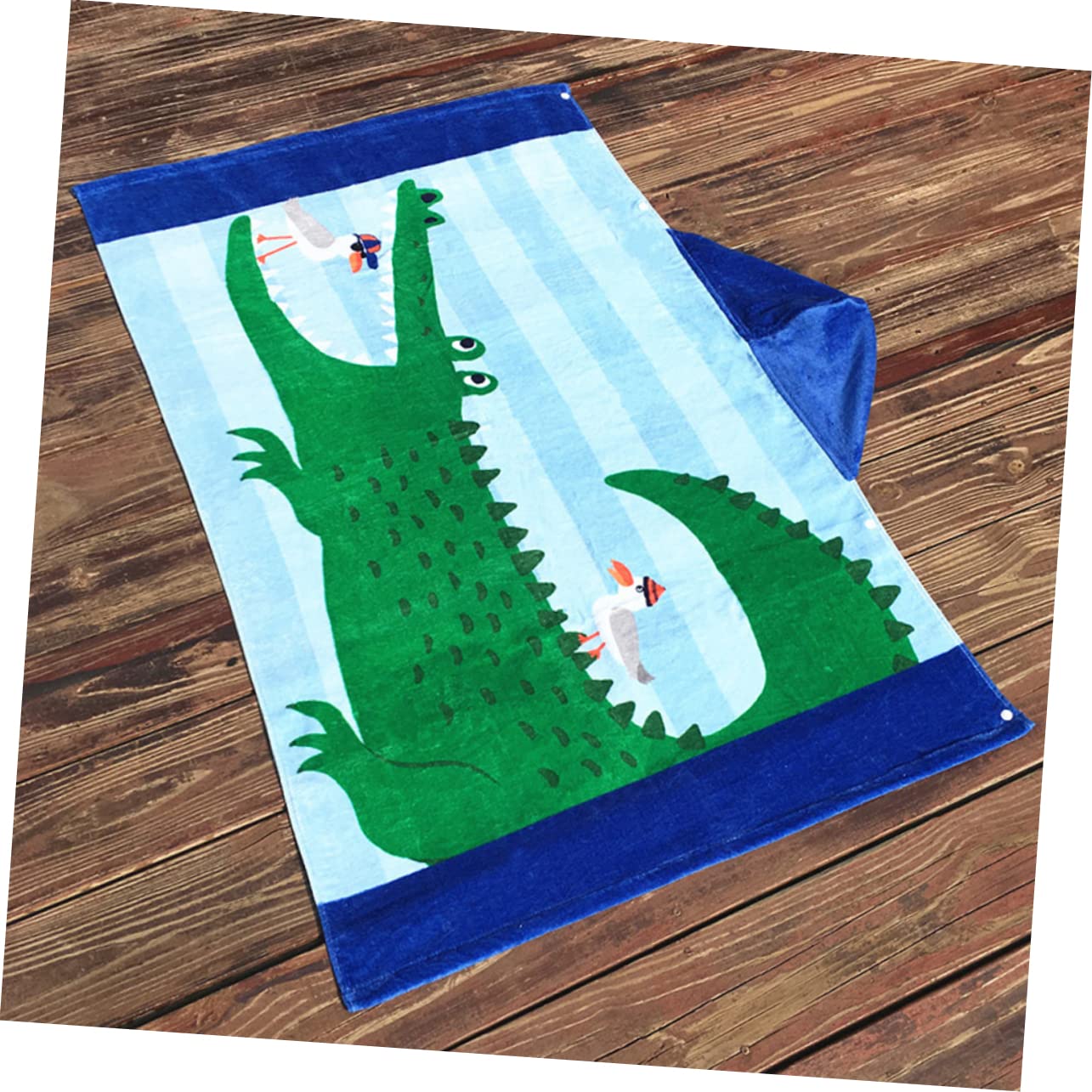 Zerodeko Poncho Bain Garçon et Filles Coton Capuche Grosse Taille pour Plage et Parc Aquatique