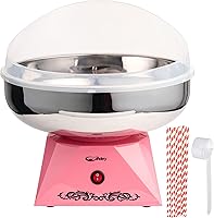 Vista 2 de Máquina de algodón de azúcar con tazón de acero inoxidable 2.0 – Fabricadora de algodón de azúcar con 10 conos y cuchara de azúcar – Máquina