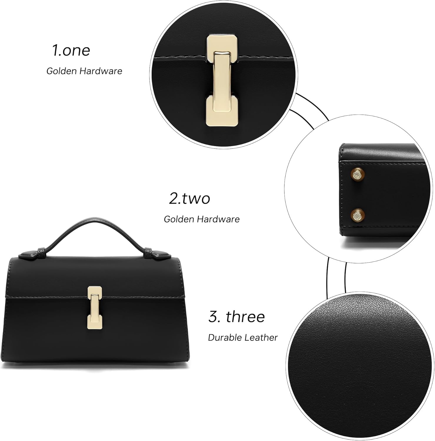 Vintage Shoulder Bag for Women - Leather Top Handle Evening Bag Clutch Purses with Adjustable Strap