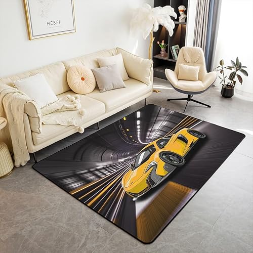 Miniatura 25 de Alfombra decorativa de estilo bohemio retro floral de 5 x 7 pulgadas, 70 segundos, flores hippie bohemias, alfombras para sala de estar para niños,