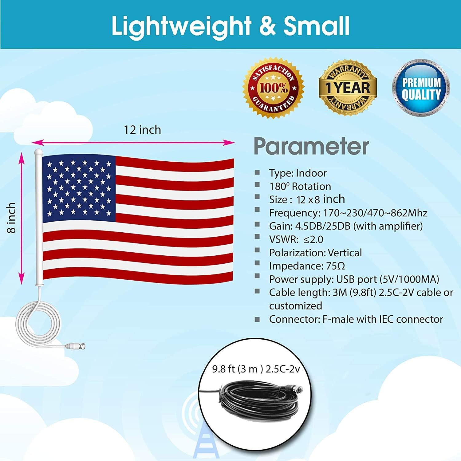 Limited Digital TV Antenna for Indoor - HDTV Antenna with Amplifier Signal Booster for 4K HD Local Channels with Coaxial Cable Ultra High Definition TVs,Amplified 120 Mile Range Ultra 4K TV Antennas Discount Digital TV Antenna for Indoor - HDTV Antenna with Amplifier Signal Booster for 4K HD Local Channels with Coaxial Cable Ultra High Definition TVs,Amplified 120 Mile Range Ultra 4K TV Antennas