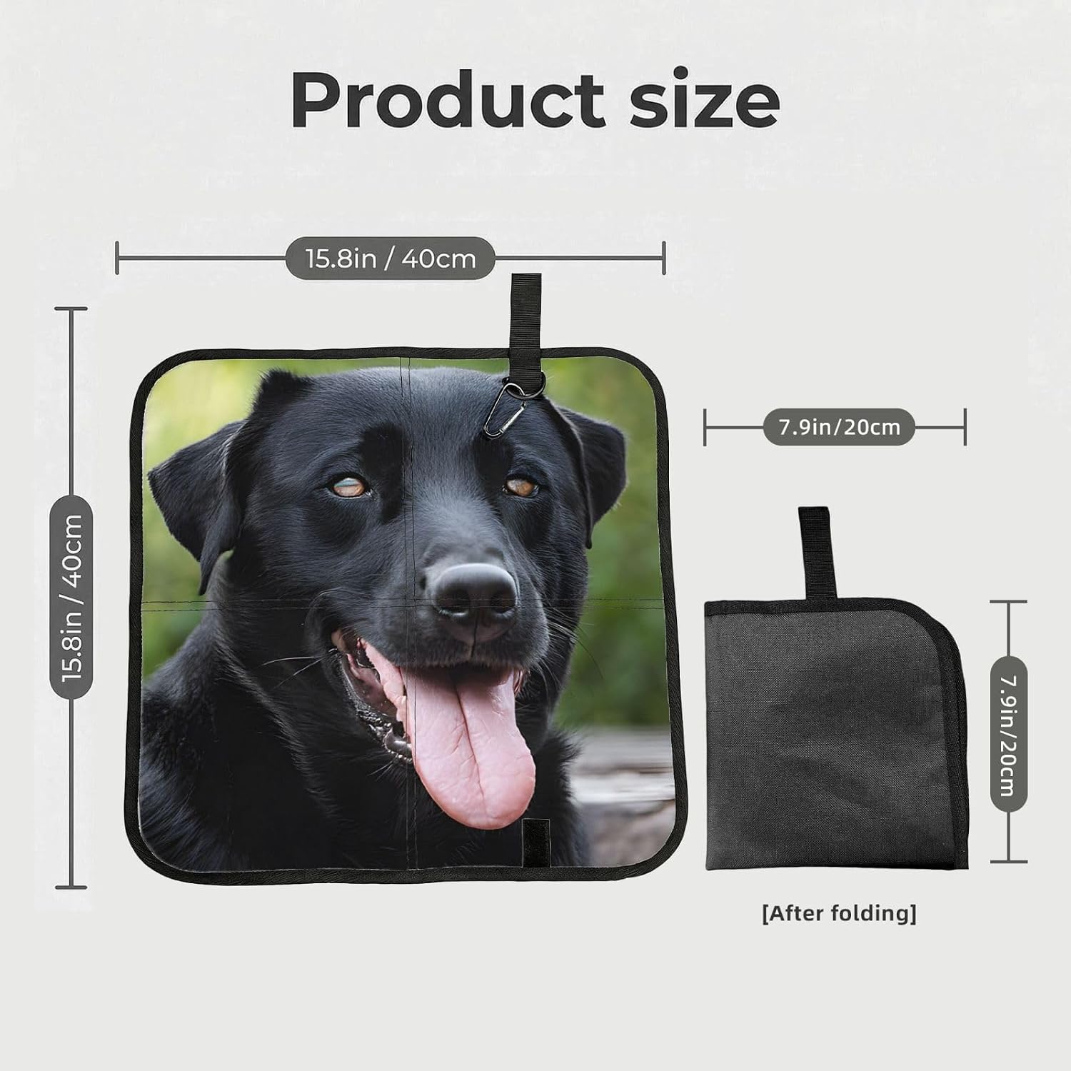(Rottweiler Wallpaper) Sitting Pad Foldable Seat Cushion Lightweight Camping Seat Mat with Hook for Outdoor Hiking Picnic Camping